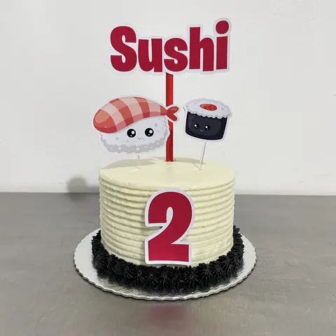 Bolo pet tema sushi para a Sushi de 2 anos