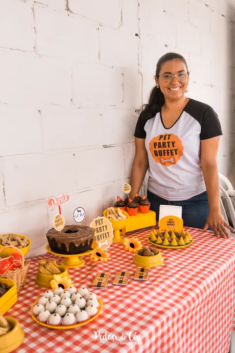 Beatriz Quintanilha no picnic de goldens no Rio de Janeiro